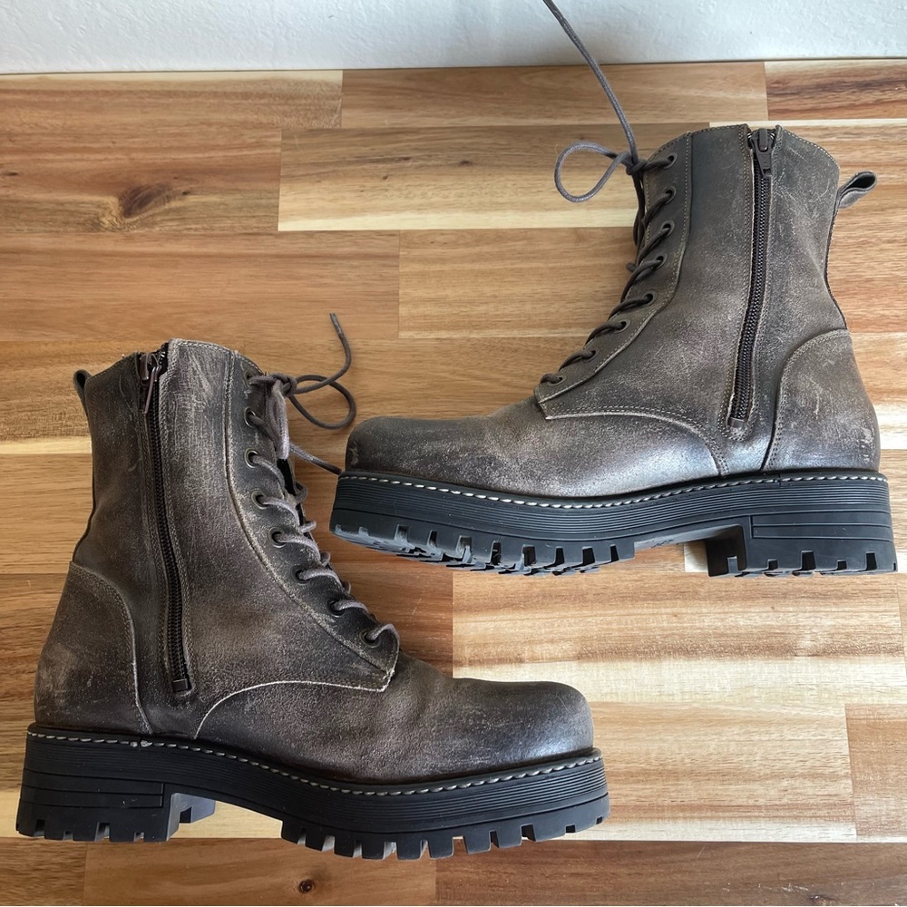 Taos Brown Distressed Leather size Eu 38 US 7-7.5 - Picture 3 of 8